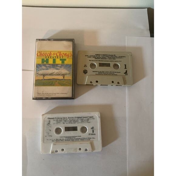 Cheech & Chong Cassette Tape Lot of 2 Greatest Hits and Up In Smokes Pop 1980s - Picture 1 of 6